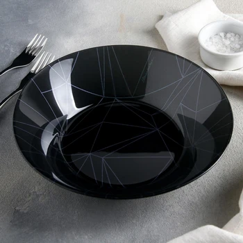 

Deep plate "Linea Black", 22 cm, reinforced