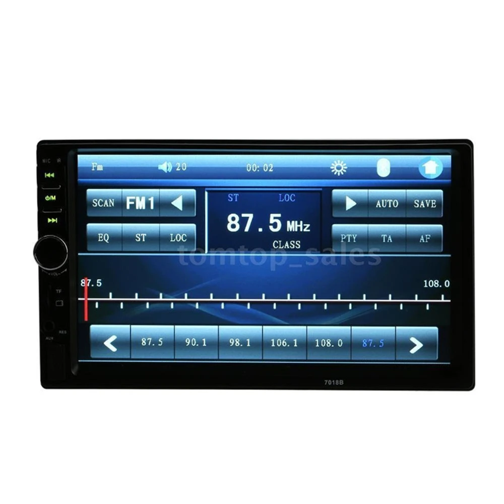 Автомагнитола 2Din общий автомобильный радиоприемник 7 ''lcd сенсорный экран стерео MP5 плеер USB FM Bluetooth аудио поддержка камеры заднего вида 7018B