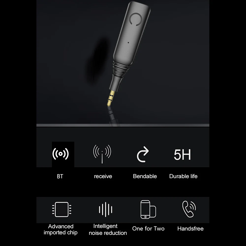 Bluetooth 5,0 стерео приемник B30 беспроводной аудио адаптер 3,5 мм AUX шумоподавление один для двух bluetooth аудио приемник