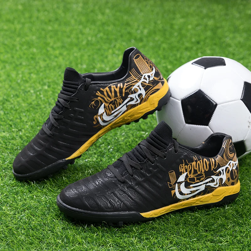 

Sport Spike for Football Shoes Long Spikes Shoes Soccer for Boy Blue Red Professional Men Football Footwear AG Soccer Sneakers