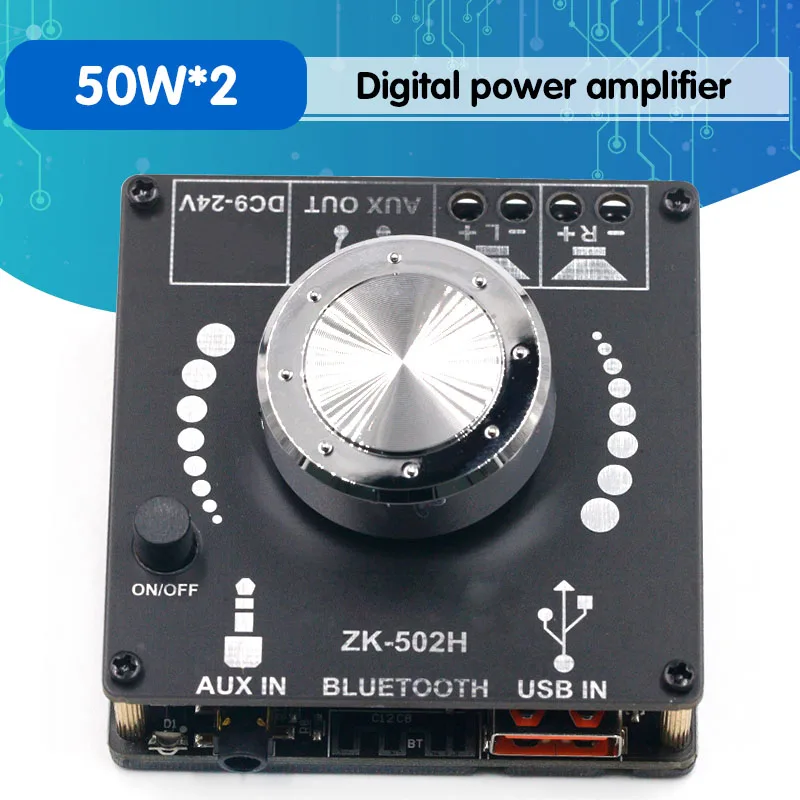 2*50 Вт Bluetooth 5 0 TPA3116D2 аудио усилитель мощности стерео 10 ~ 100 HiFi Класс D цифровая TPA3116 USB