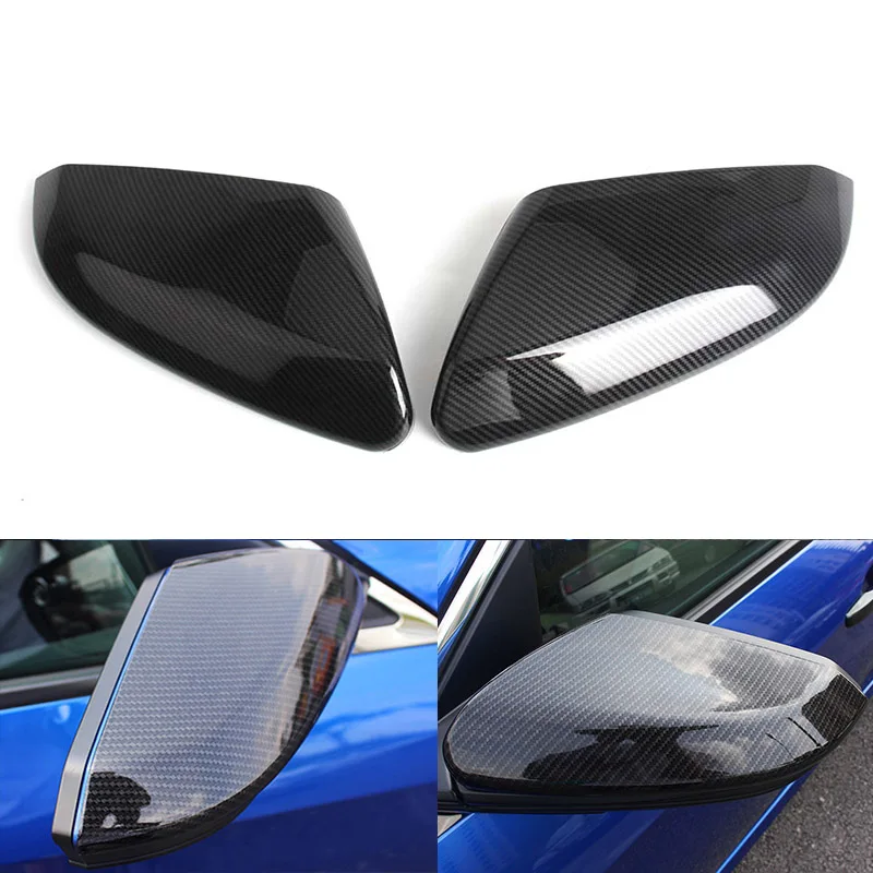Cocas AX Side Door Mirror Carbon Fiber Style Rear View Rearview Caps Trim Car Covers Overlays Styling for Honda Civic 2016 2017 2018