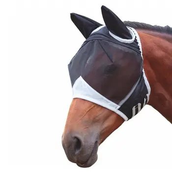 

Horse Detachable Mesh Mask With Nasal Cover Horse Fly Mask Horse Full Face Mask Anti-mosquito Nose Anti-UV