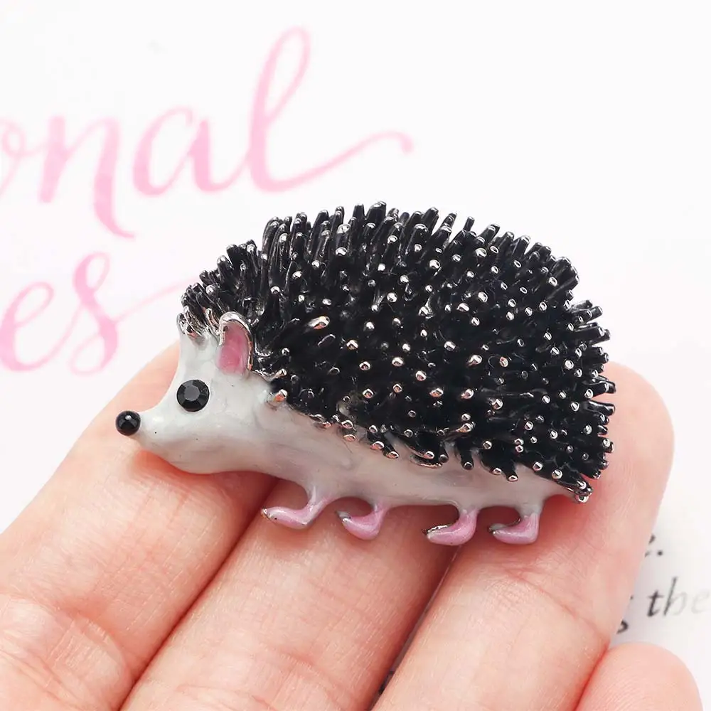 Genenic черная эмалированная Ежик Броши из Porcupine Pin Детское пальто для сумки бейджи