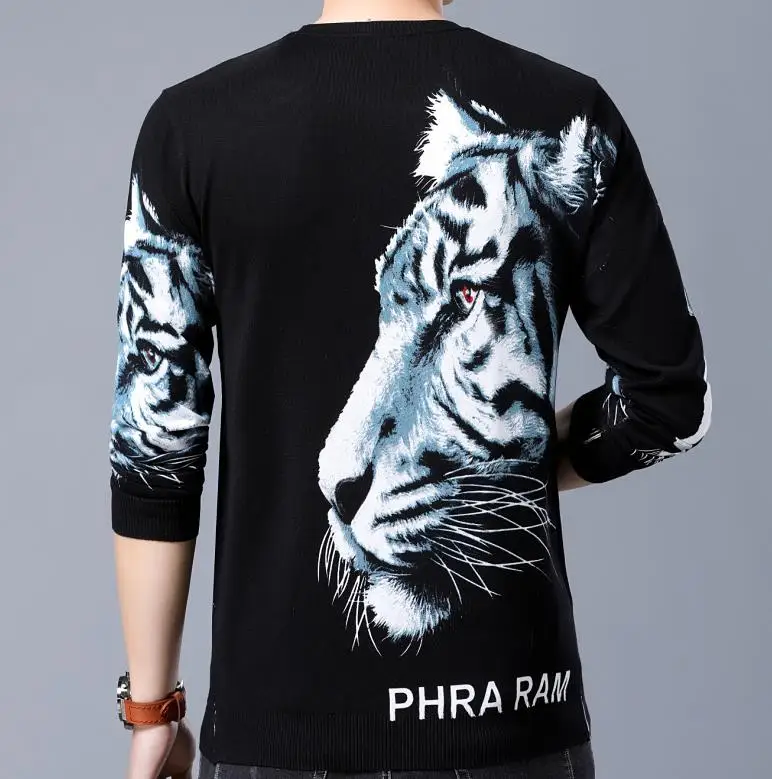 Tiger новая футболка мужская футболка с длинным рукавом с принтом тигра Повседневная Осенняя хлопковая трикотажная футболка модная Татуировка рок футболка S-3XL