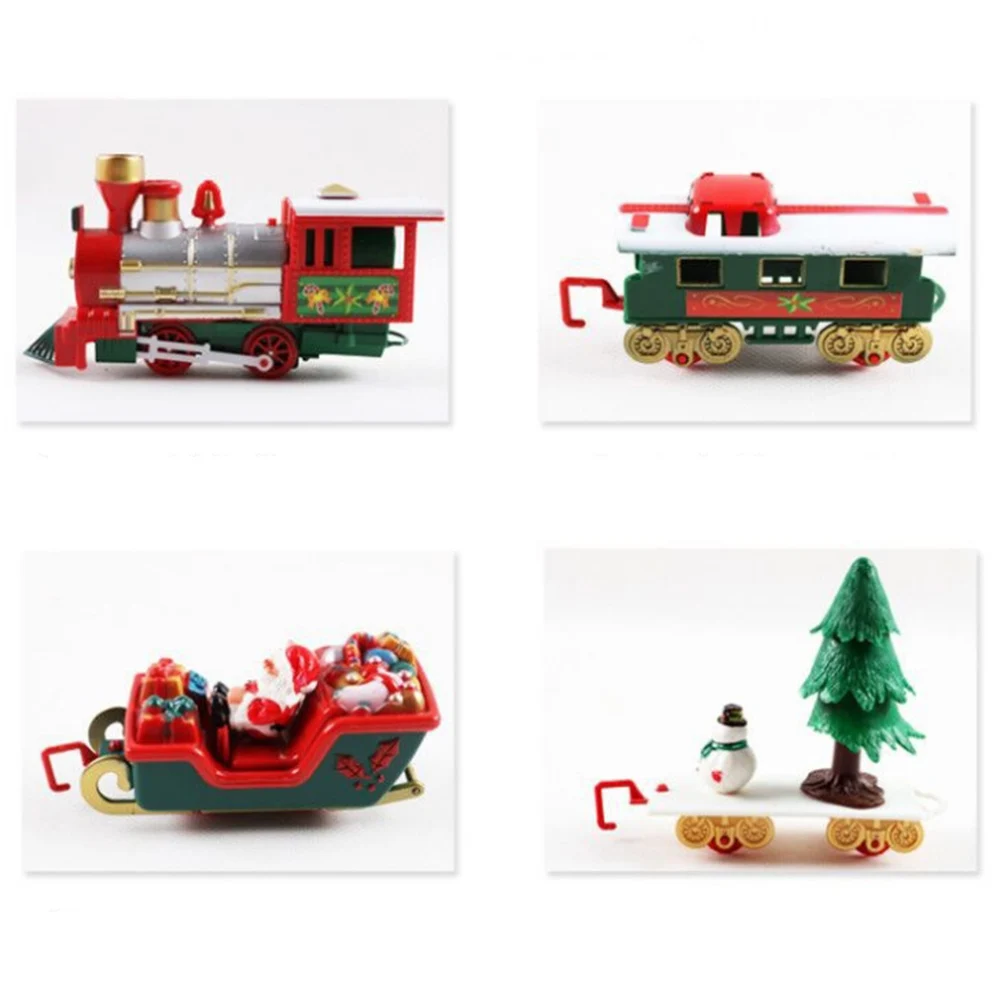 CYSINCOS Рождество электрический вагон поезд Игрушка Детская электрическая игрушка железнодорожный поезд наборы гоночный Дорожный транспорт строительные игрушки