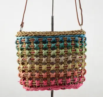 

Small Straw Bucket Bags For Women 2020 Summer Crossbody Bags Lady Travel Purses and Handbags Female Shoulder Messenger Bag