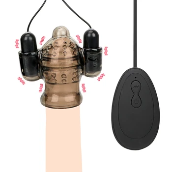 20 Speed Glans Trainer Massage Male Masturbator Cock Ring Delay Ejaculation Sex Toys For Men Penis Head Vibrator 5