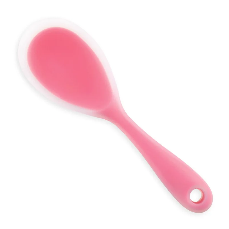 1 шт. анти-скальдинг горшок рисовая силиконовая ложка высокотермостойкая ложка прочные Кухонные гаджеты антипригарная кулинарная ложка - Цвет: Red Useful Spoon