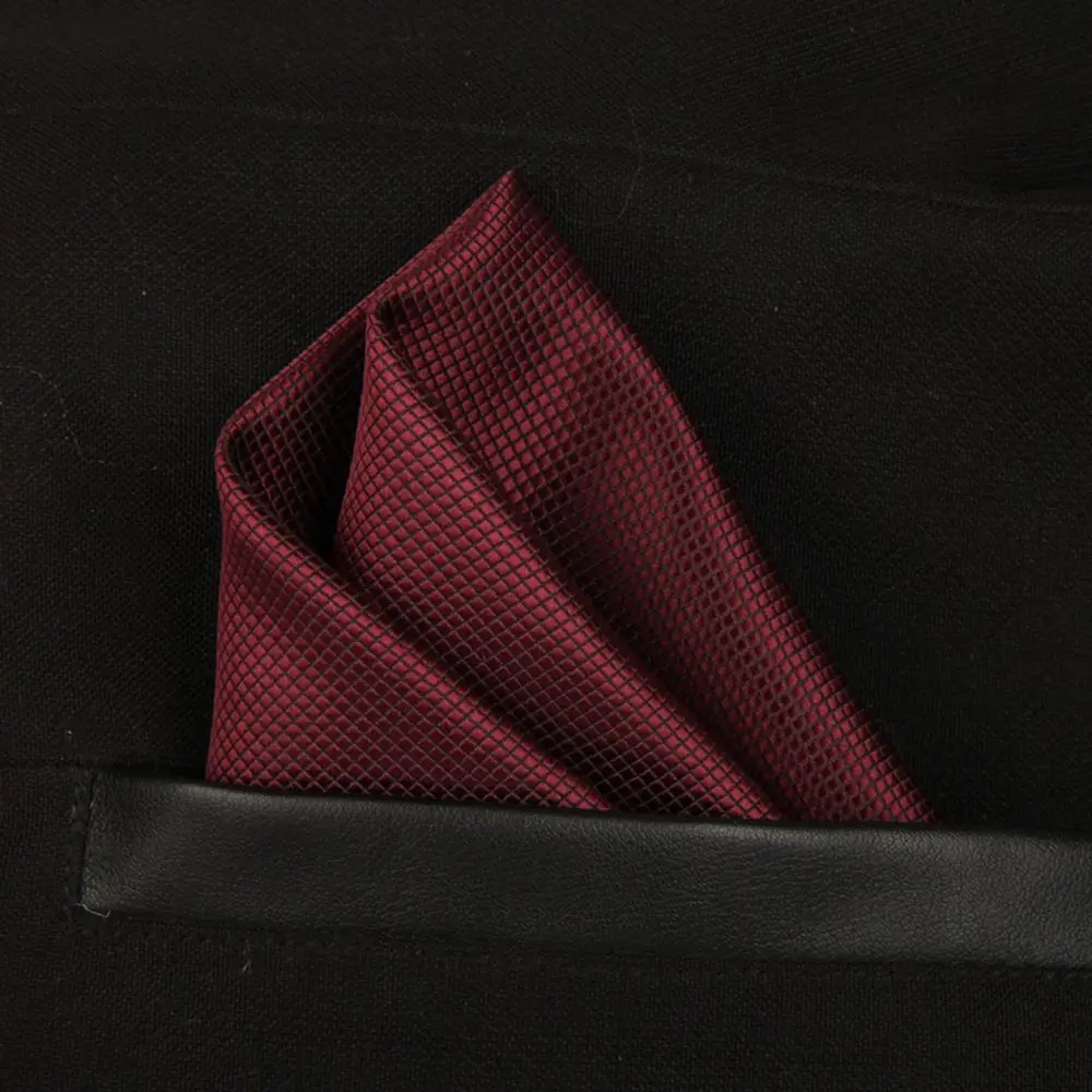 1 шт мужской костюм платок 22 см* 22 см квадратный платок мужской s Шелковый Карманный квадратный носовые платки свадебные повседневные носовые платки для вечеринки Лидер продаж - Цвет: wine red 4