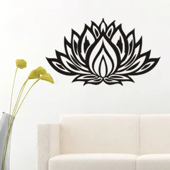 

Beautiful Black Lotus Flower Home Decals Wall Stickers Living Room Wedding Decoration For Girls Bedroom Decor Wall Poster