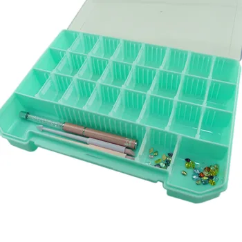 

ABVP Freely Adjustable Grid Nail Manicure Storage Box Portable Adjustable Container Acrylic Organizer Nail Tools