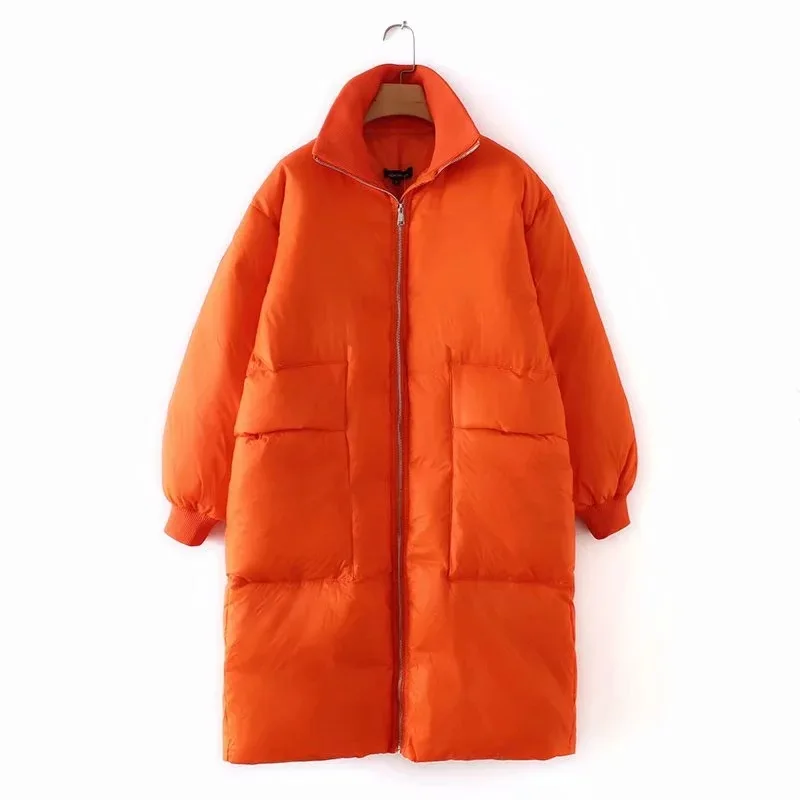 

Ozhouzhan WOMEN'S Wadded Jacket Coat 18 Winter New Style High Collar Thick Loose-Fit over-the-Knee Long down Feather down Coat