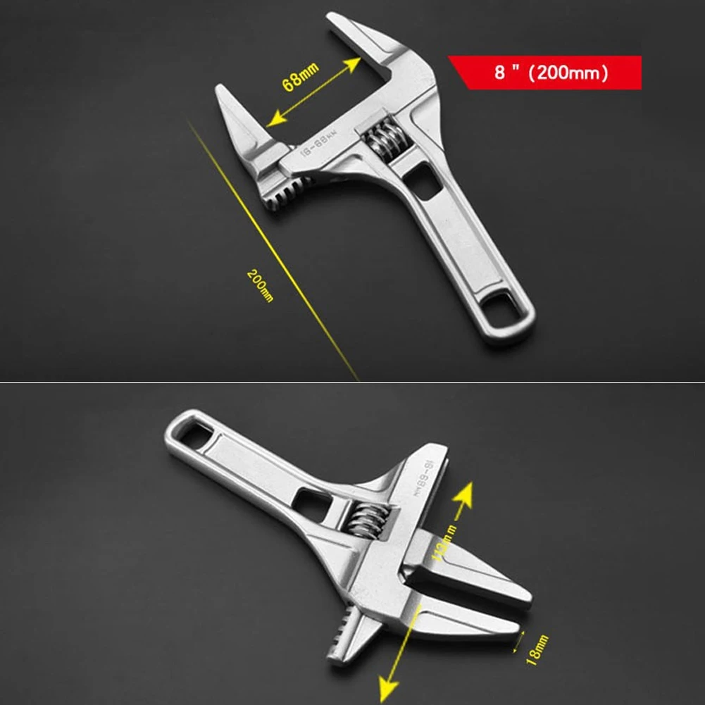 16-68 мм мини регулируемый гаечный ключ короткий хвостовик большие отверстия гаечный ключ глубина 55 мм гаечный ключ для ванной комнаты винт машина ремонт