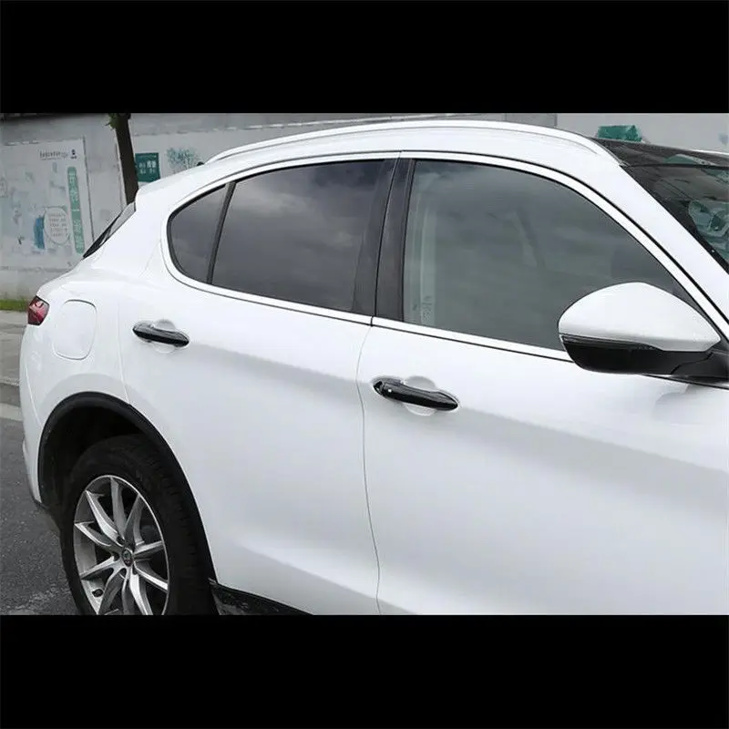 Наклейки на дверные ручки для Alfa Romeo Giulia 2017 Black 8 шт./компл.|Внешние ручки| |