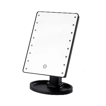 

Makeup Mirror with 16 LEDs Cosmetic Mirror 360 Degree Free Rotation Table with Touch Dimmer Switch Countertop Cosmetic Mirror