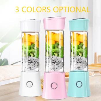 

480ML Portable Juicer Electric USB Rechargeable Fruit Blender Mixing Machine Mini Juice Cup Maker Food Processor