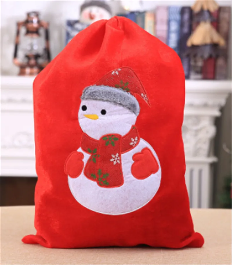 1 pc Merry Christmas Gift Bags Santa Claus Xmas Tree Packing Bags Happy New Year Christmas Candy Bags