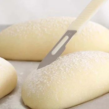 

Bread Bakers Blade Slashing Tool Dough Cutter Dough Making Cutter Accessor Curved Knife With Leather Protective #L