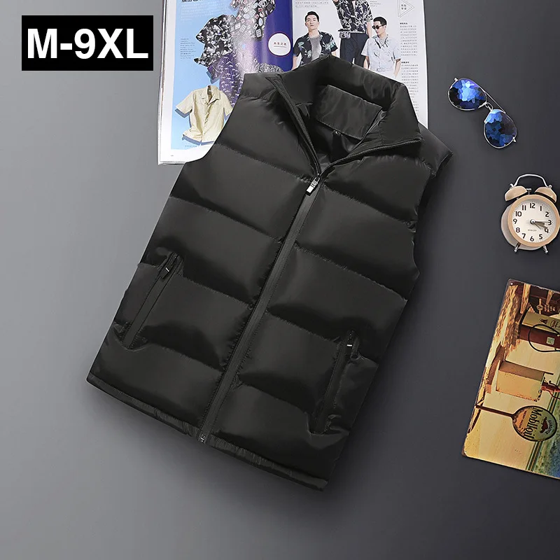 

Waistcoat Men's Autumn And Winter New Style Plus-sized Loose-Fit Handsome Autumn Waistcoat Warm down Cotton Vest MEN'S Outerwear