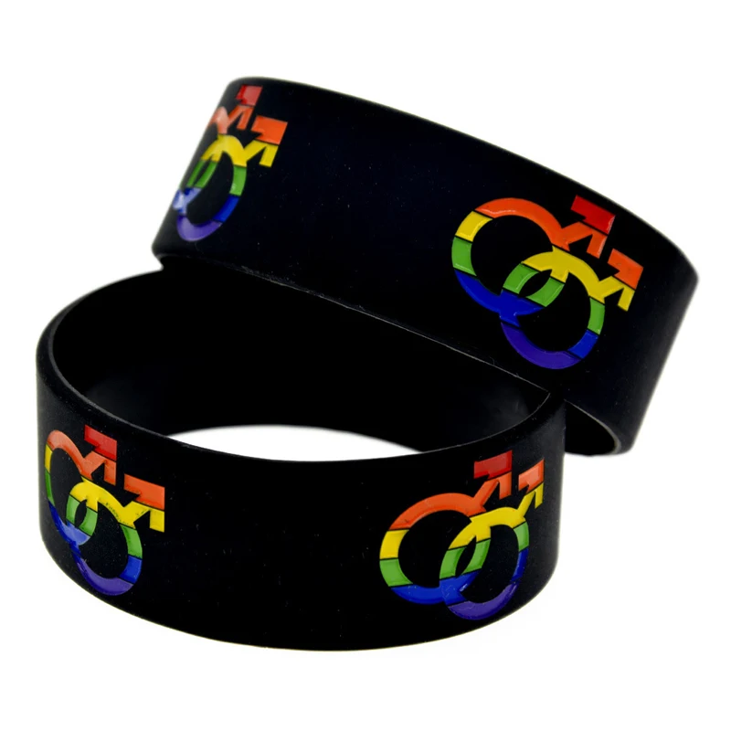 LGBT модный Радужный Браслет для геев мальчик символ гордыни мягкая силиконовая
