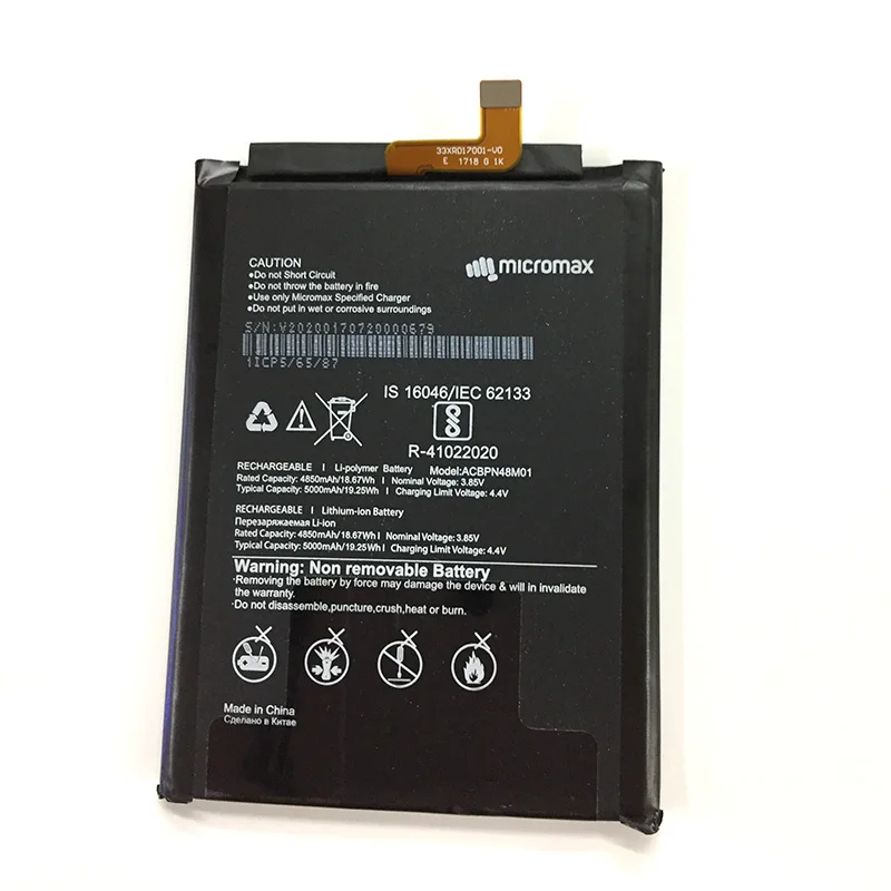 

NEW Original 5000mAh ACBPN48M01 battery for micromax High Quality Battery+Tracking Number