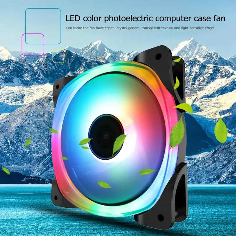 Jonsbo 120 мм ПК Компьютерный Вентилятор FR-701 34 RGB светодиодный вентилятор охлаждения ПК Шасси радиатора кулер 12 см вентилятор