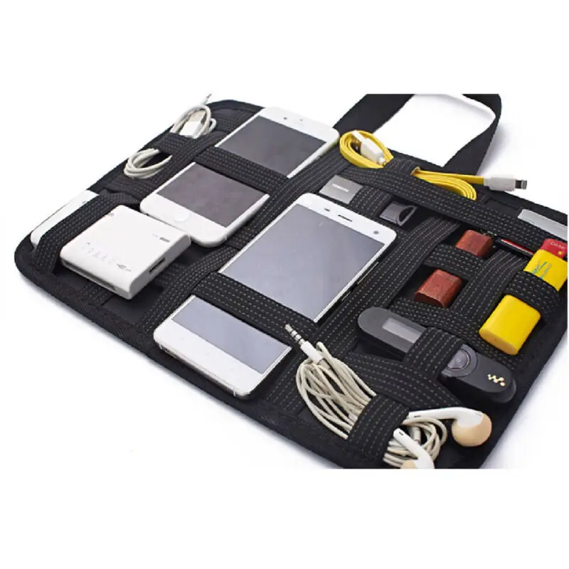 Домашний Дорожный Чехол для портативных флеш-накопителей USB, сумка-Органайзер, цифровой эластичный чехол, кабель для хранения данных и наушников