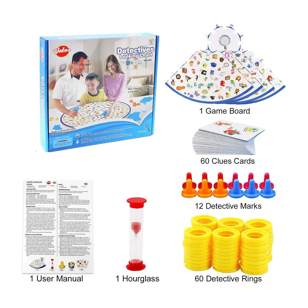 Board Game Little Detective Card Game Memory Game Table Game Suitable For Children Family Matching Games Educational Toys