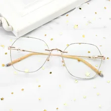 Антисиний свет ретро-Ретикулярная красная оправа без оправы, со стразами отделанные очки