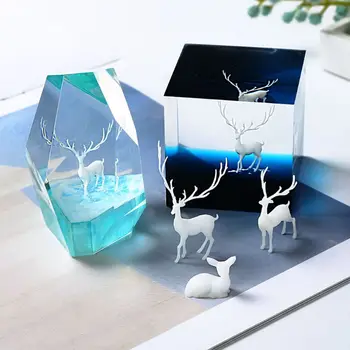 

3Pcs Silicone Mini Elk Deer Modeling Resin Mold Resin Jewelry Fillings Art Craft M0XF