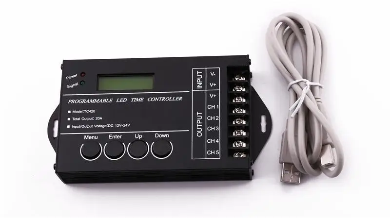 Твистер. CK TC420 Время программируемый светодиодный контроллер Диммер DC12V/24 V 5 канал LED лампа контроллер