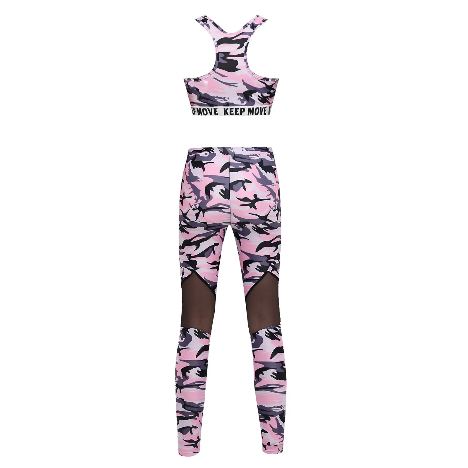 New Girls 98 New York Brooklyn Plain Camouflage Print 2 pcs Tracksuit outfit Set 