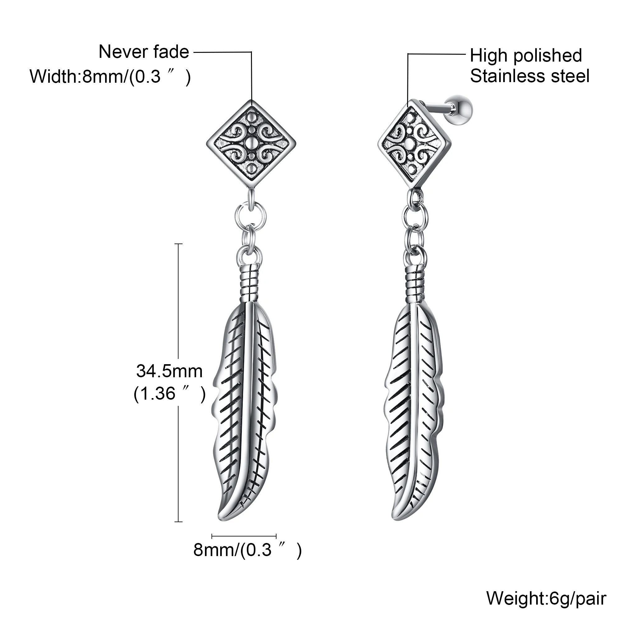 Boucle D'oreille Croix Pendentif Croix Pâques Boucles D'Oreilles
