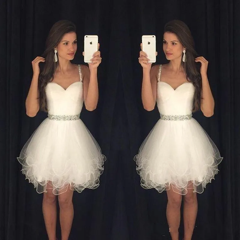 

Новое поступление 2020, платье для выпускного вечера, платье для выпускного вечера на бретелях, украшенное бисером, с рюшами, для выпускного бала, коктейльное платье