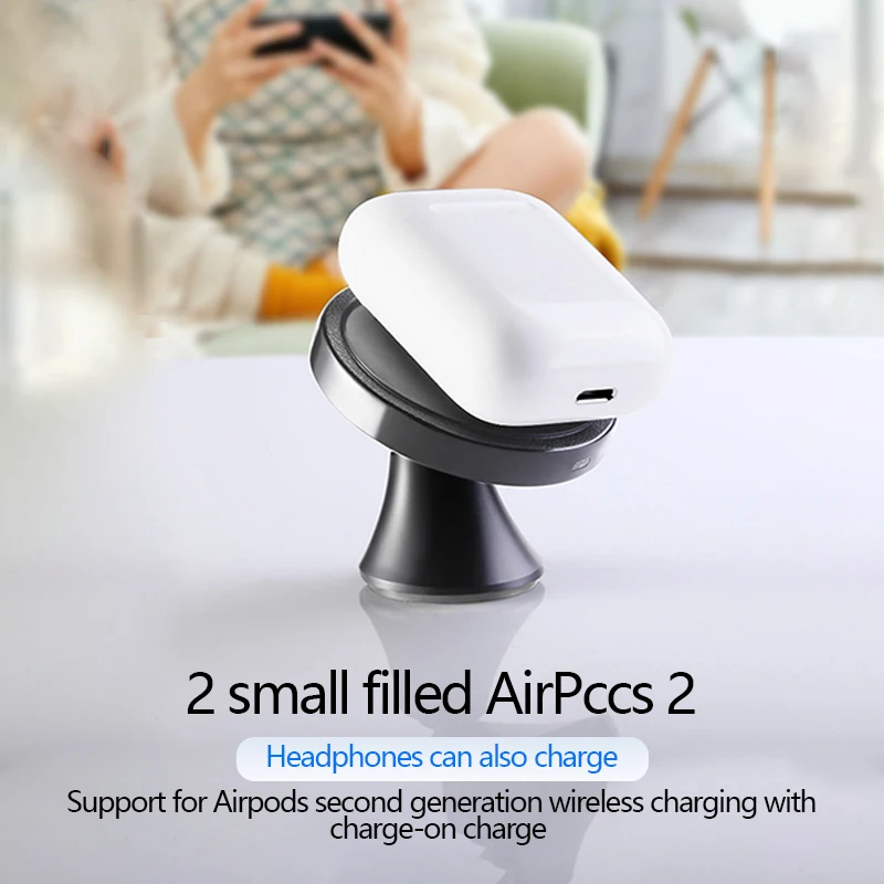 iONCT 10W Fast QI wireless car charger For iPhone 8 X XR XS 11Pro Max Samsung S8 S9 car phone holder wireless charger stand