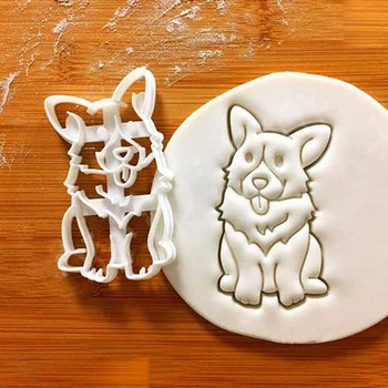 

3Pcs/Set Cookie Cutters Mold Cute Corgi Dog Shaped Biscuit Baking Tool Kitchenware Bakeware DIY Tool for Kids Hand Mold