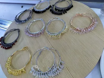 

xb544 Luxury Wedding&Party Jewelry for Women, Fashion cute&sweet AAA CZ fancy stones crystal shinning long drop tassel dz