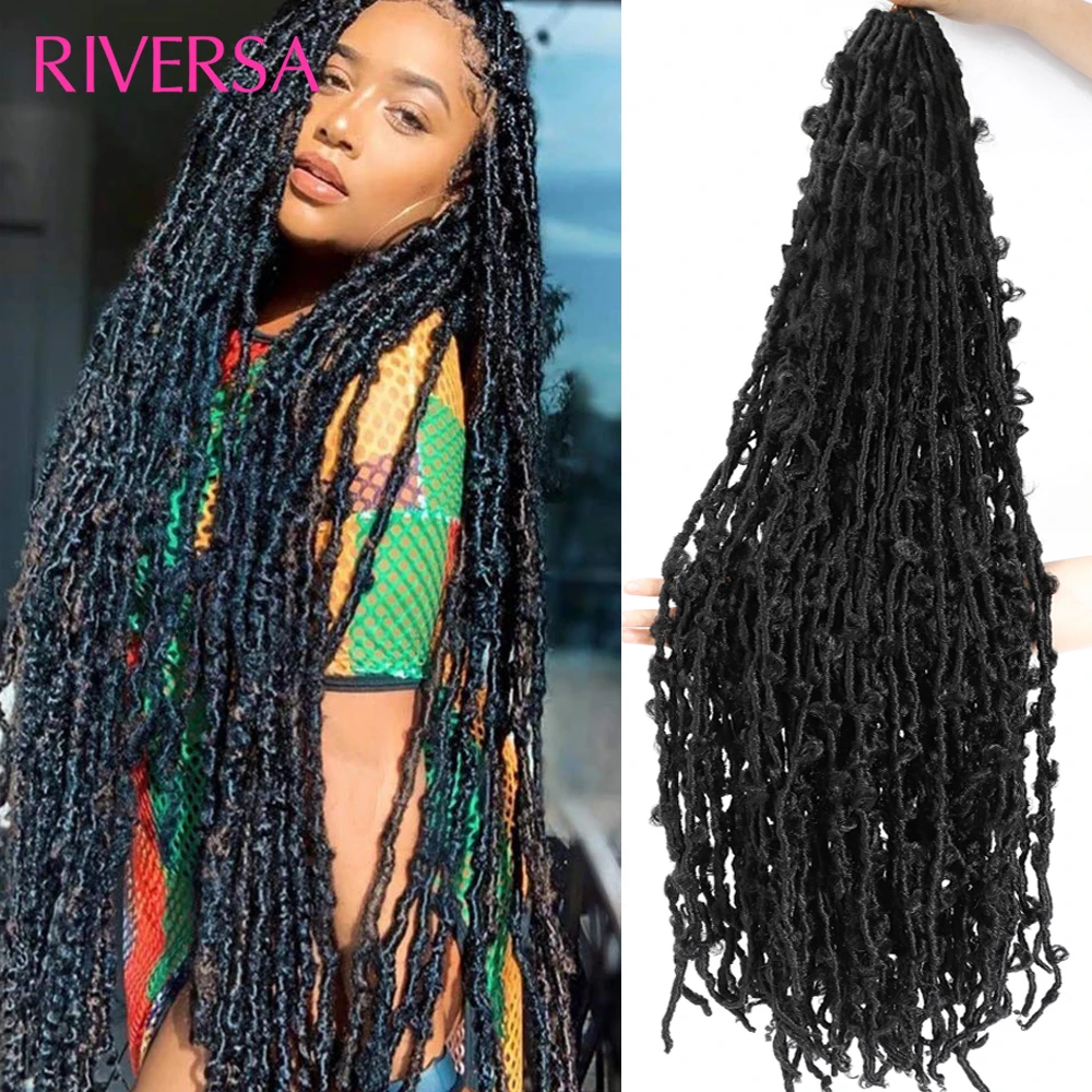 

36 Inch Butterfly Locs Crochet Hair 6 Packs Pre Looped Distressed Locs Crochet Braids Messy Butterfly Locs Extensions de cheveux