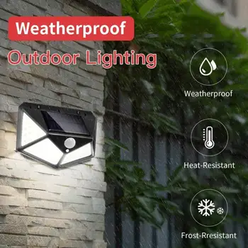 

162 LED Solar Light Solar Garden Wall Lamp PIR Motion Sensor Waterproof IP65 Level Outdoor Solar Ights Four Sides Shining Lamps