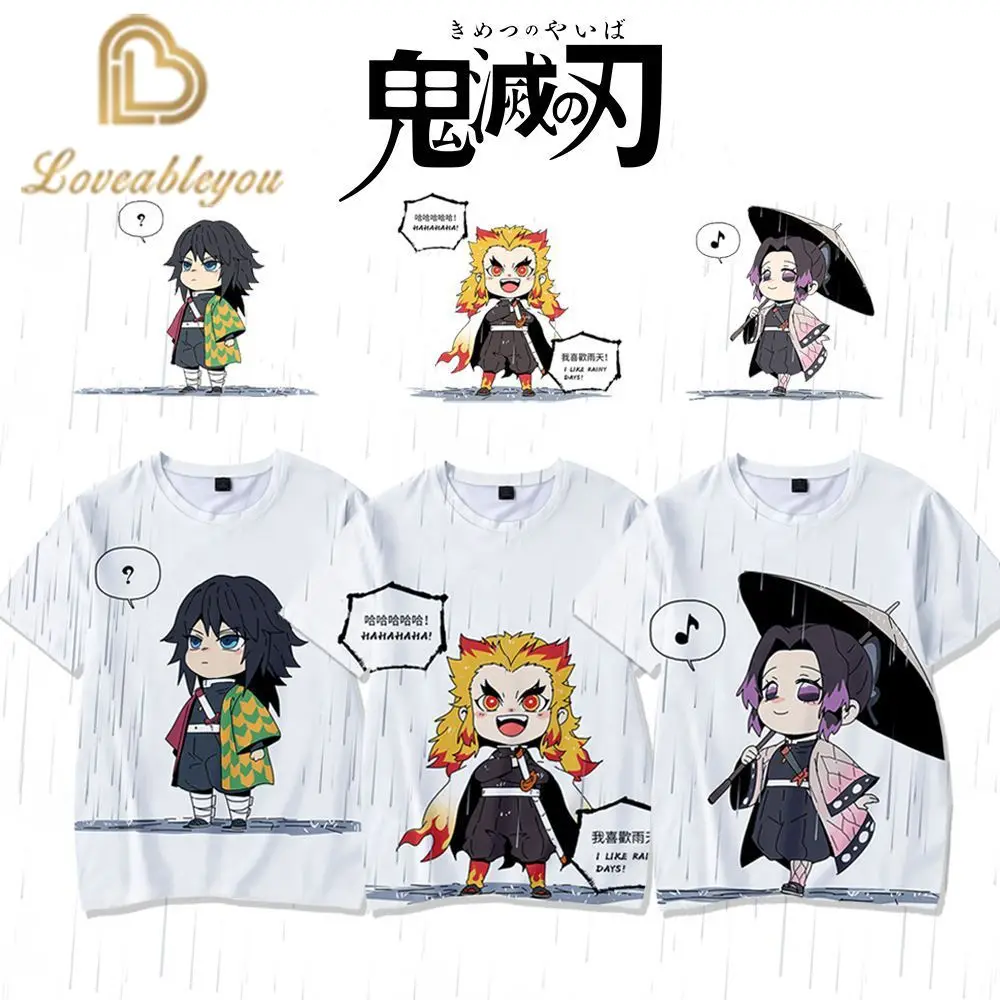 

Anime Demon Slayer Kids Coslpay T Shirt Kawaii Blade of Ghost Graphic T-shirt Kimetsu No Yaiba Blade Tee Top Tshirt Children