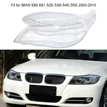 

2PCS Auto Car Headlight Clear Cover Front Headlamp Lens Car Headlight Cover Fit for BMW E60 E61 525i 530i 545i 550i 2003-2010