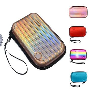 

Women Makeup Handbag Holographic Laser Clutch Bag Mini Purse Colorful Wallet