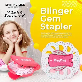 

Blinger Gem Stapler Blinger Gem Stapler Diamond Gem Stapler Glam Girl Styling Tool Handcrafted Rhinestone shiny diamonds