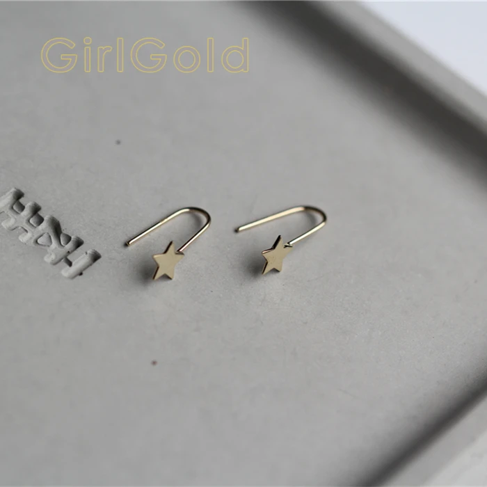 Новые 9k золотые серьги для женщин ювелирные изделия звезда ДЛИННЫЕ
