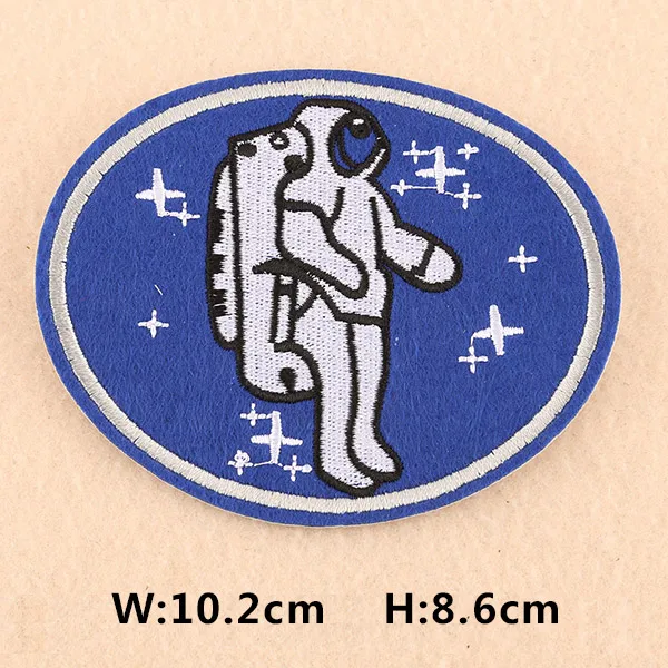 1 шт. космическая вышивка железа на Большой пластырь астронавт и НЛО нашивки для одежды нашивка наклейки для сумок аппликации оптом - Цвет: 3