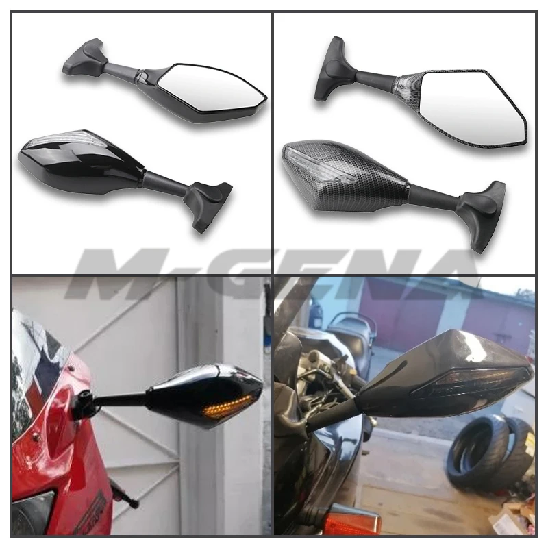 Мотоциклетные светодиодные зеркала поворотника для KAWASAKI NINJA 6R 9R 650R 250R 636 YAMAHA YZF R1 R6