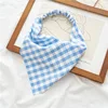 Blue plaid bandana