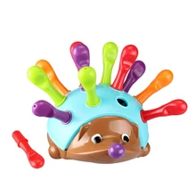Jeu sensoriel éducatif Montessori pour enfants, jouet hérisson, motricité Fine, trieur de formes de couleurs, ressources d'apprentissage pour tout petits 
