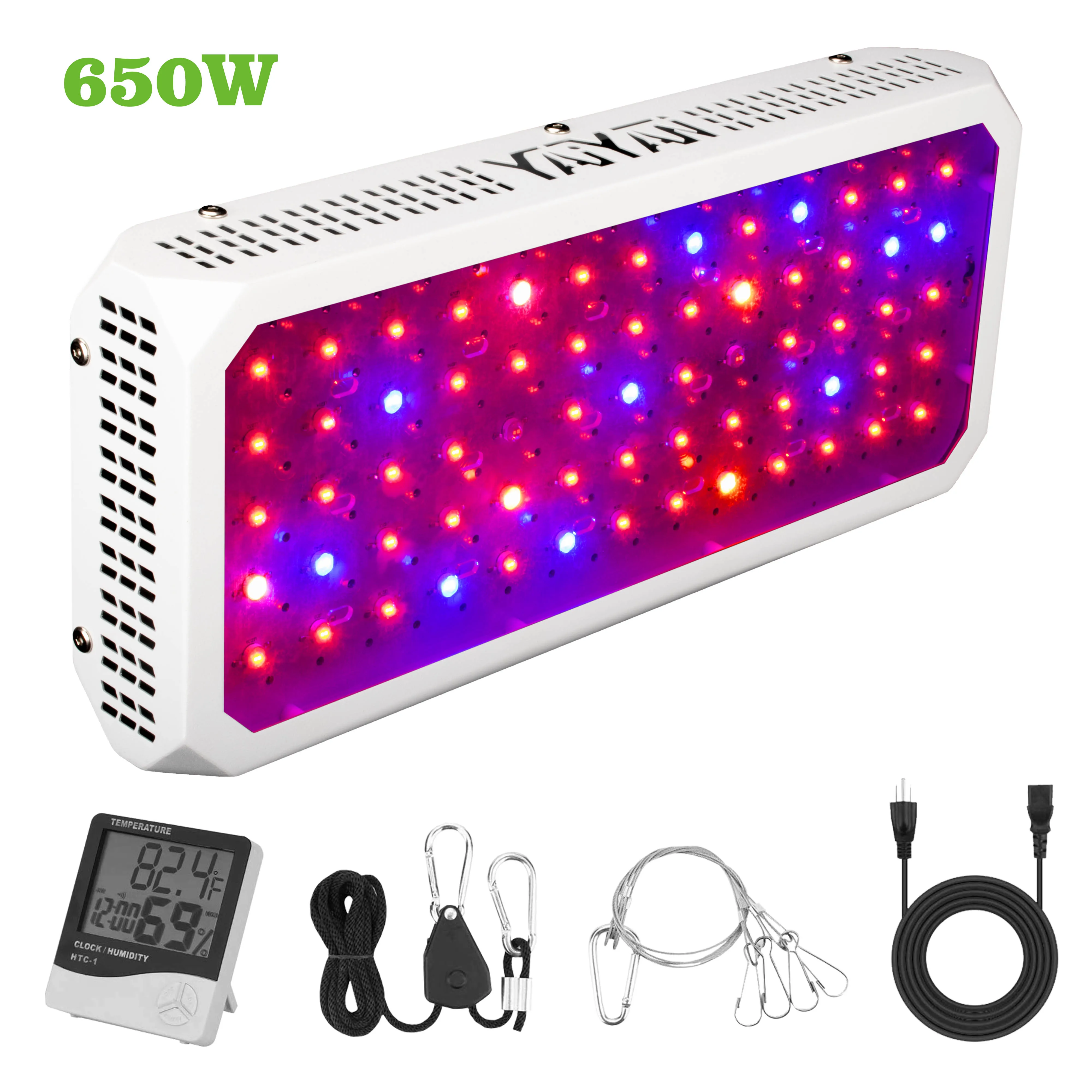 Luz de разность от вычитания светодиодный YAIYAN 650 W/960 W/1300/1600/2000 W светодиодный завода светать светильник, полный спектр двойной переключатель завод светильник - Испускаемый цвет: 650W